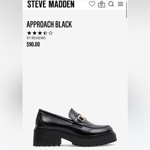 Steve Madden approach heeled black loafers